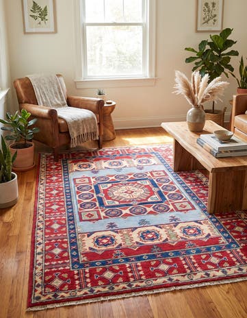 3' 7 x 5' Hand Knotted Kazak Rug
