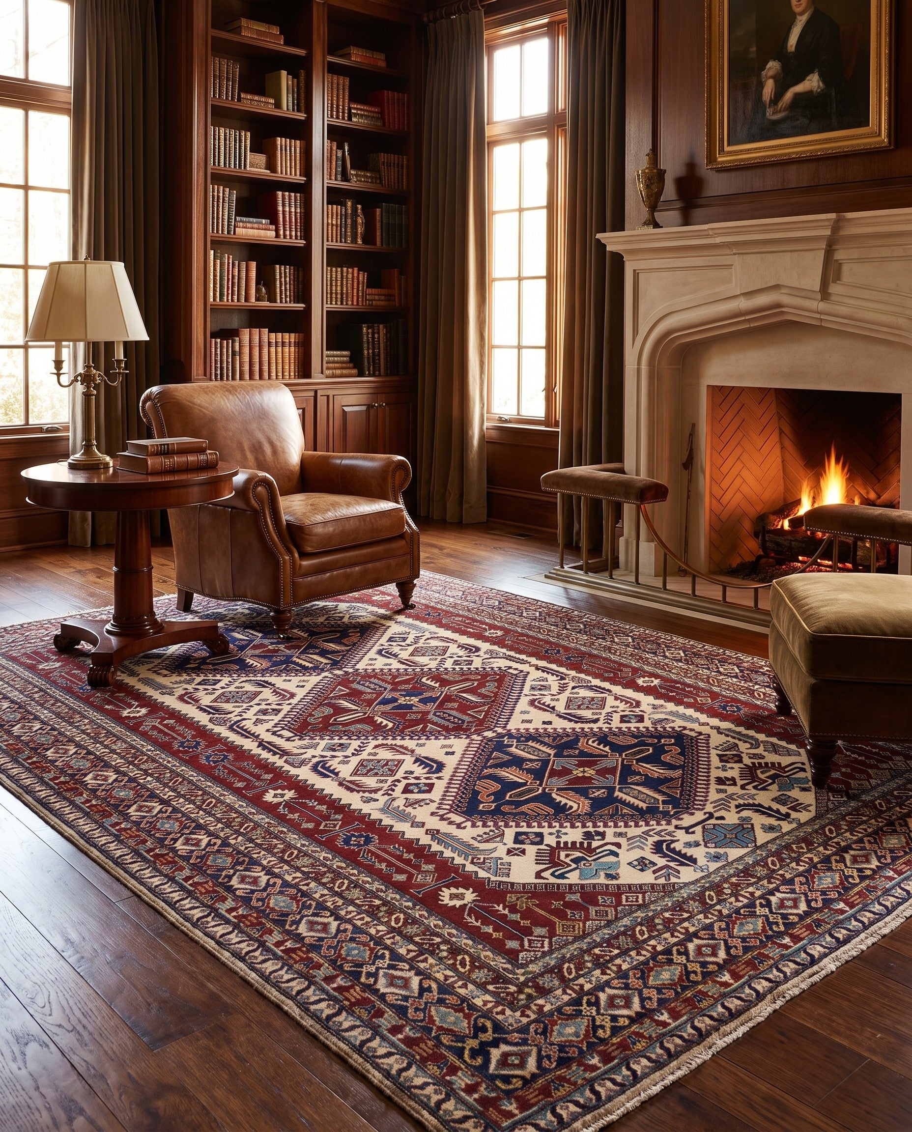 7' 3 x 11' 1 Hand Knotted Shirvan Rug