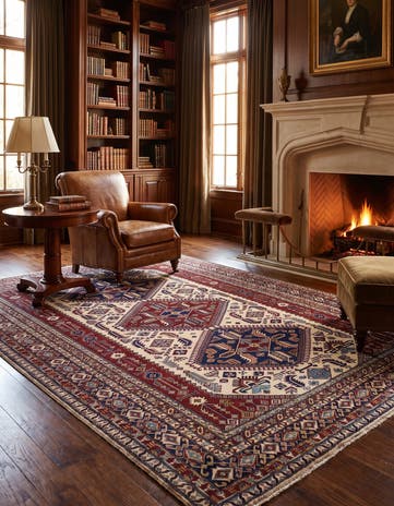 7' 3 x 11' 1 Hand Knotted Shirvan Rug