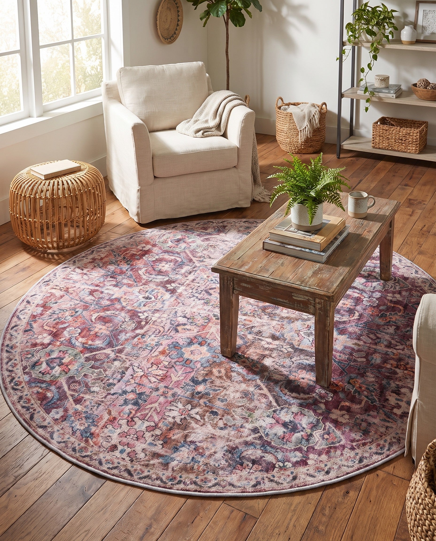 185cm x 185cm Nostalgia Round Rug