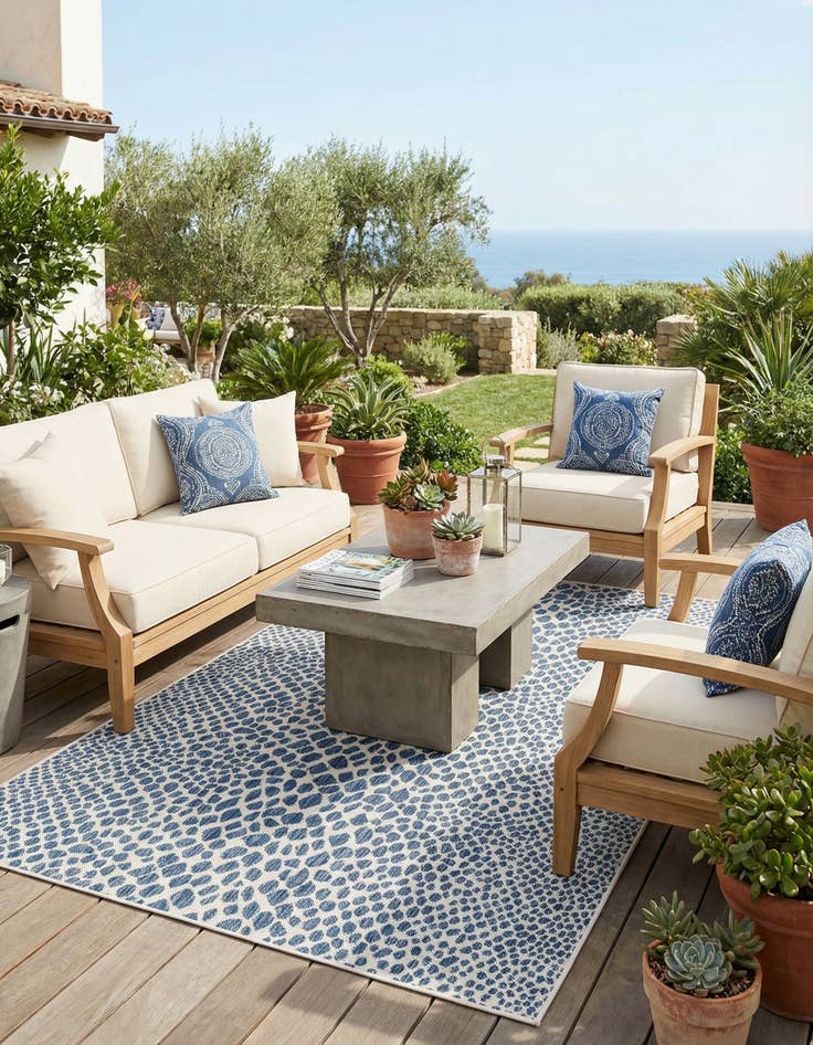 Detail image of 5' 3 x 8'  Washable Jill Zarin Cape Town Indoor / Outdoor Rug