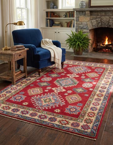 4' x 6' Hand Knotted Kazak Rug