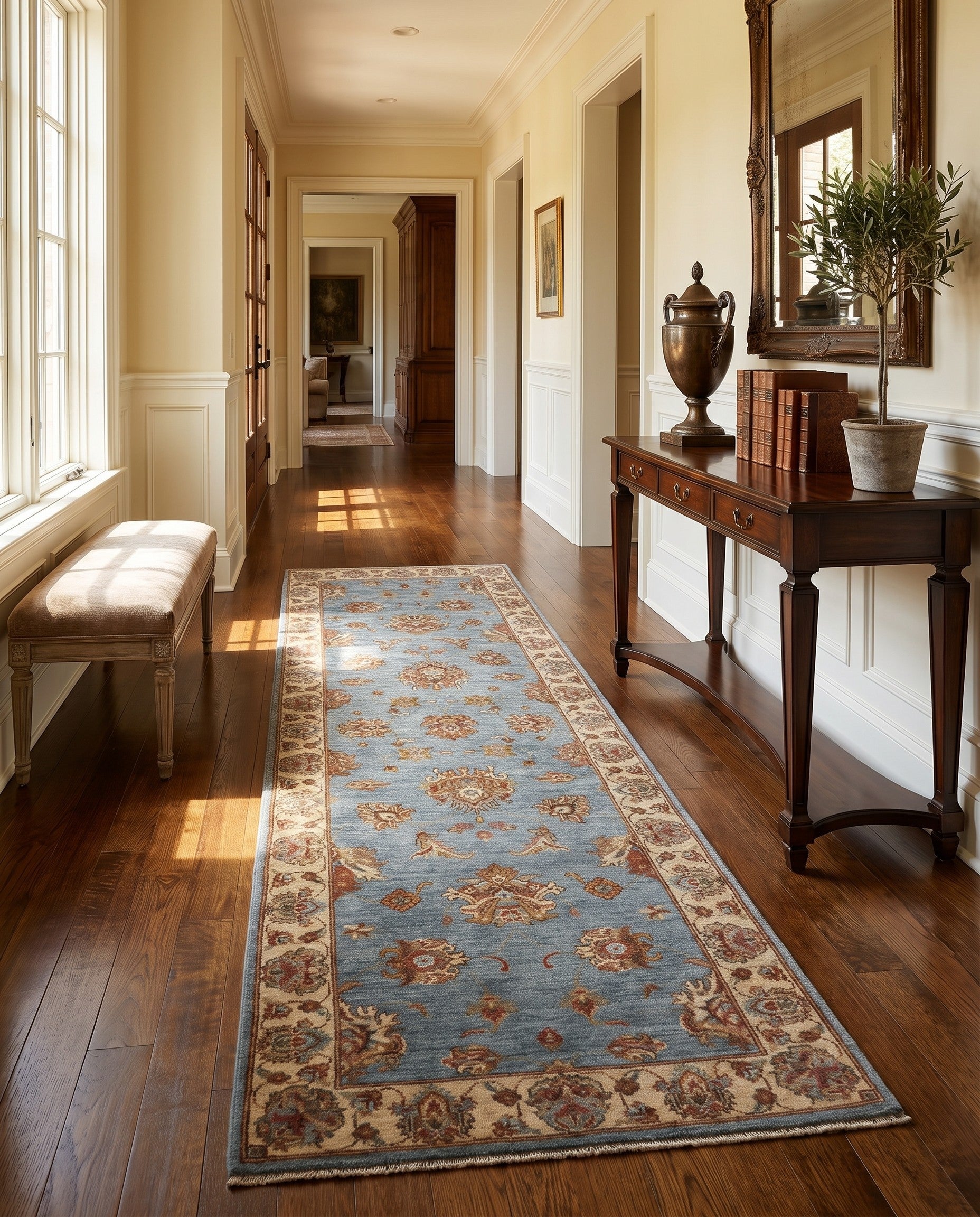 2' 8 x 8' 4 Hand Knotted Peshawar Ziegler Runner Rug