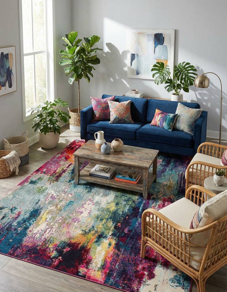 Detail image of 8' x 10' Washable Theia Rug