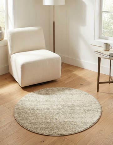 Bone Beige Angelica Round Rug