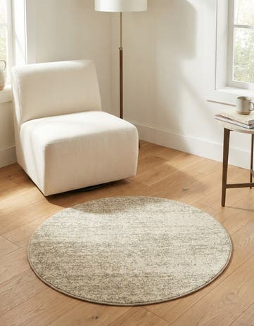 Bone Beige Angelica Round Rug