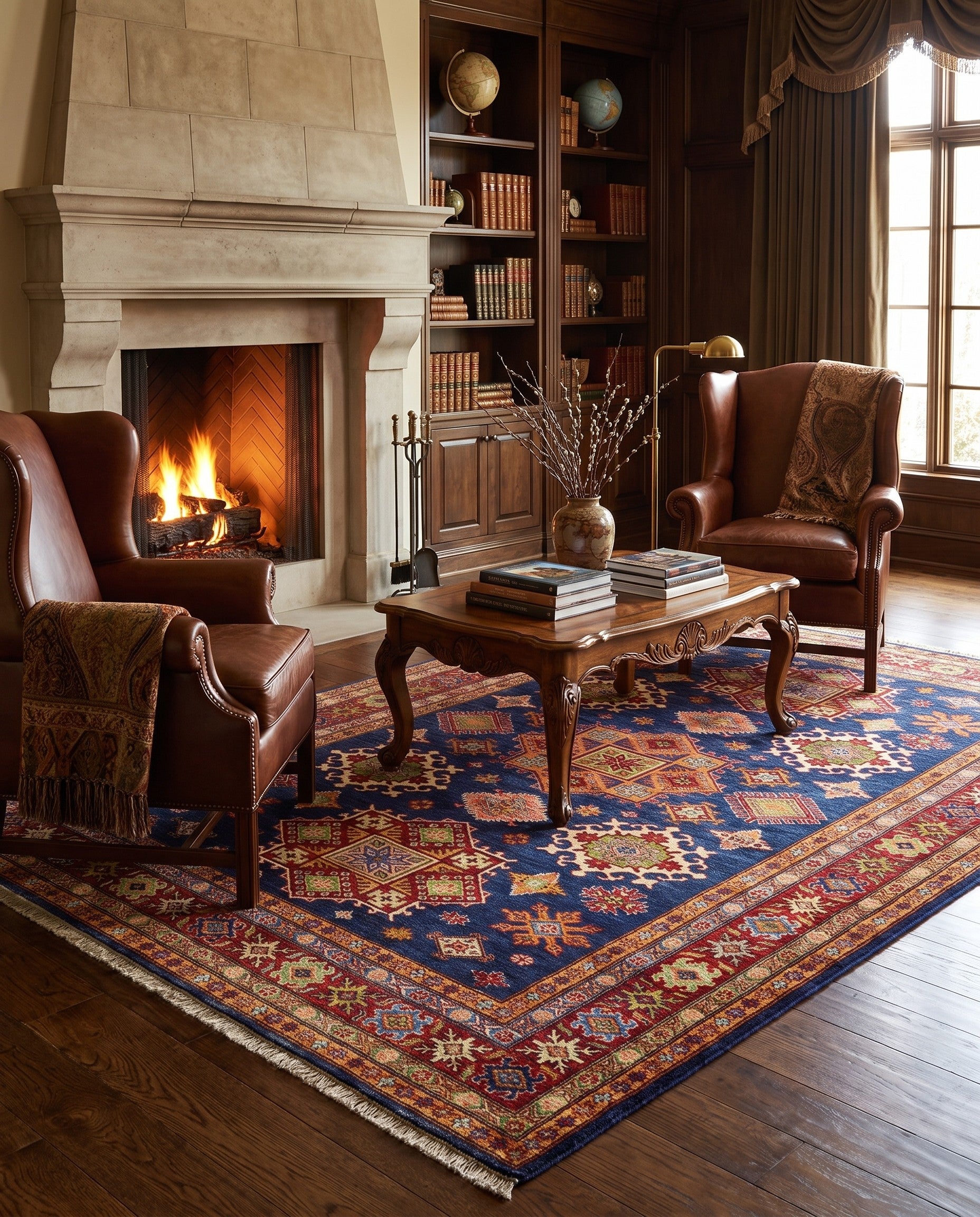 6' x 7' 11 Hand Knotted Kazak Rug