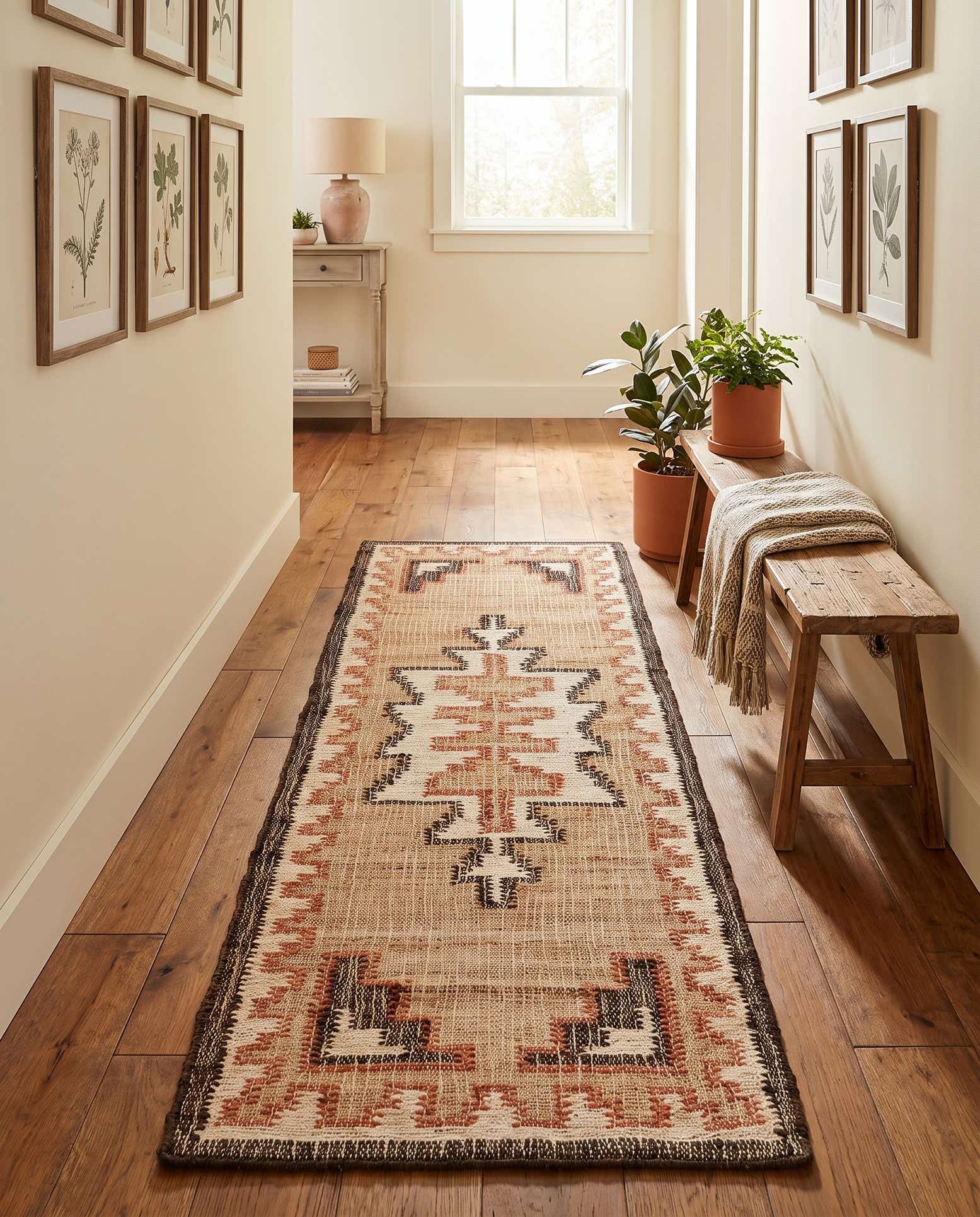 2' x 6' 1 Hand Woven Kala Handwoven Jute Runner Rug