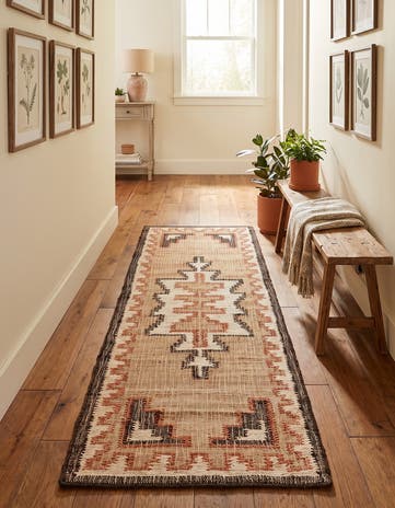 2' x 6' 1 Hand Woven Kala Handwoven Jute Runner Rug