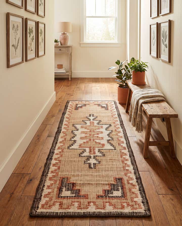 2' x 6' 1 Hand Woven Kala Handwoven Jute Runner Rug