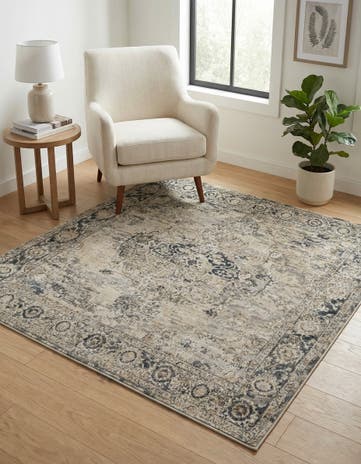 Gray Oregon Square Rug
