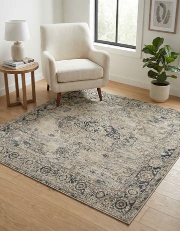 Gray Oregon Square Rug