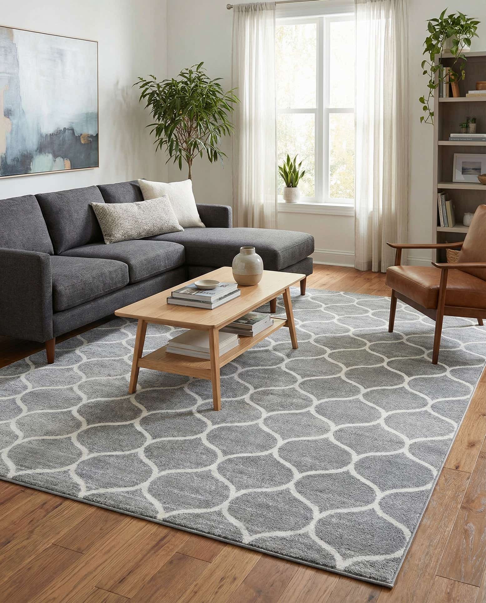 7' 10 x 10' Lattice Frieze Rug