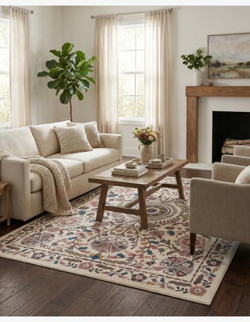 Ivory Blossom Rug