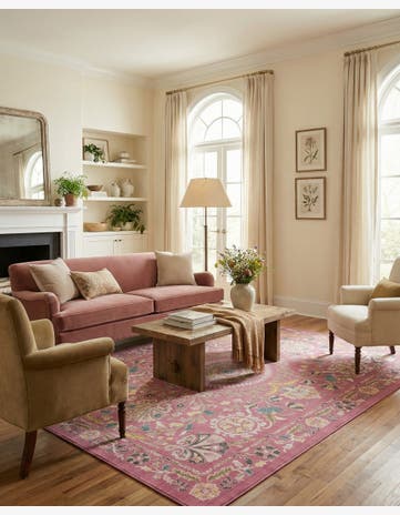 Dusty Pink Blossom Rug