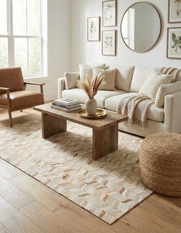 3' 11 x 6' Cowhide Stocks Rug