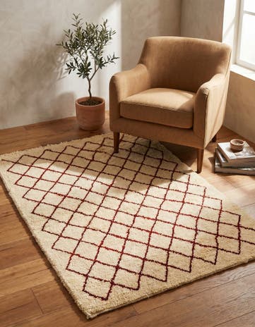 3' 6 x 5' Hand Knotted Moroccan Wool Rug