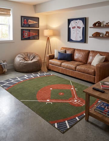 6' x 9' Sports Washable Rug
