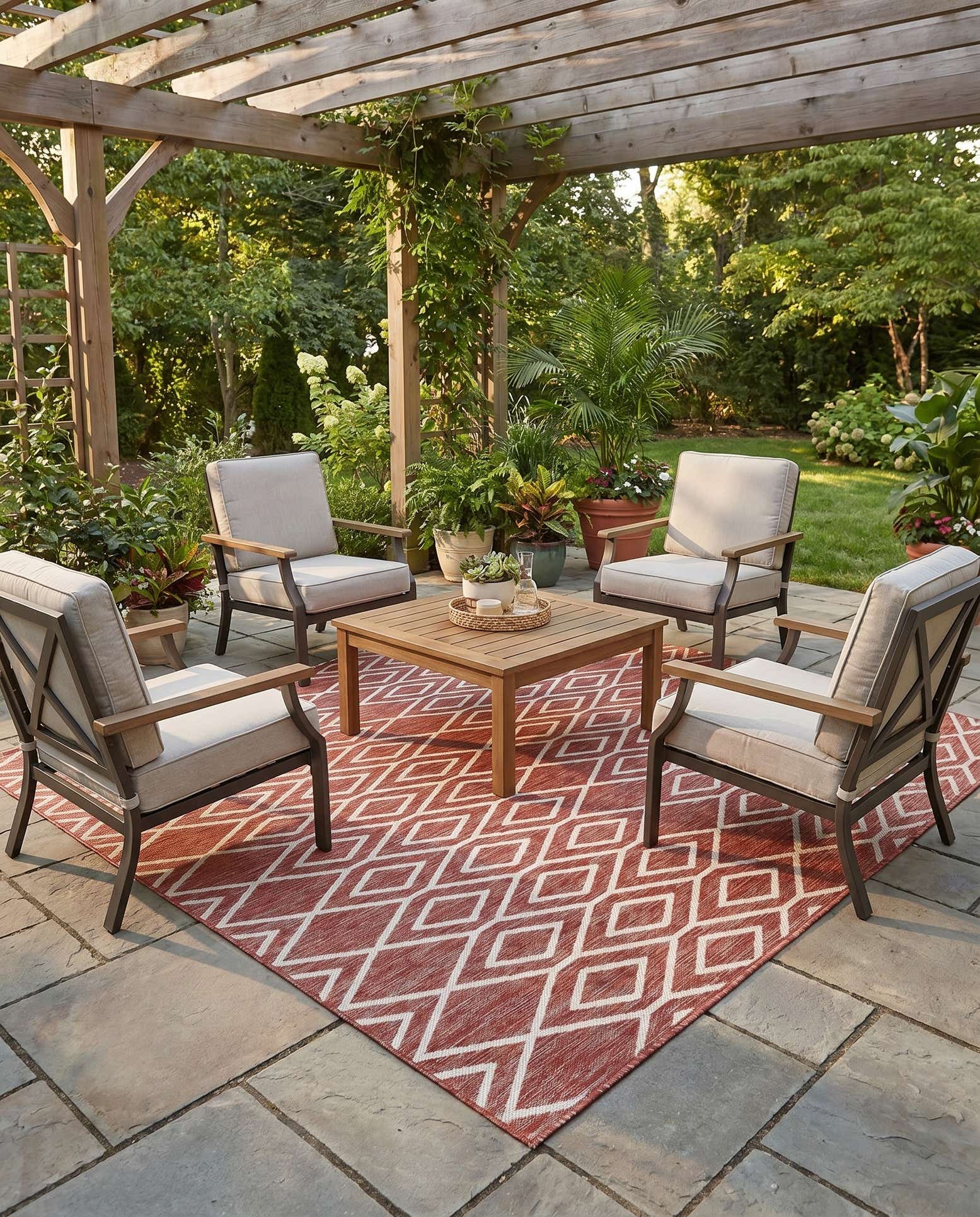 7' 10 x 7' 10 Easy-Clean Jill Zarin Turks and Caicos Indoor / Outdoor Square Rug