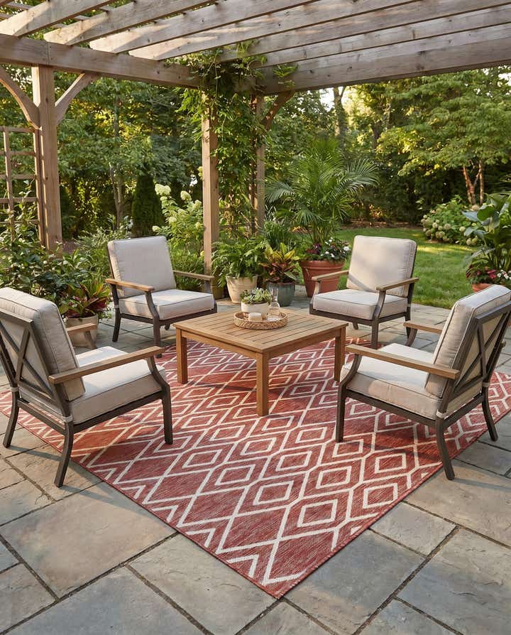 7' 10 x 7' 10 Easy-Clean Jill Zarin Turks and Caicos Indoor / Outdoor Square Rug
