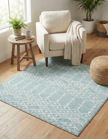 4' x 4' Paxon Trellis Square Rug