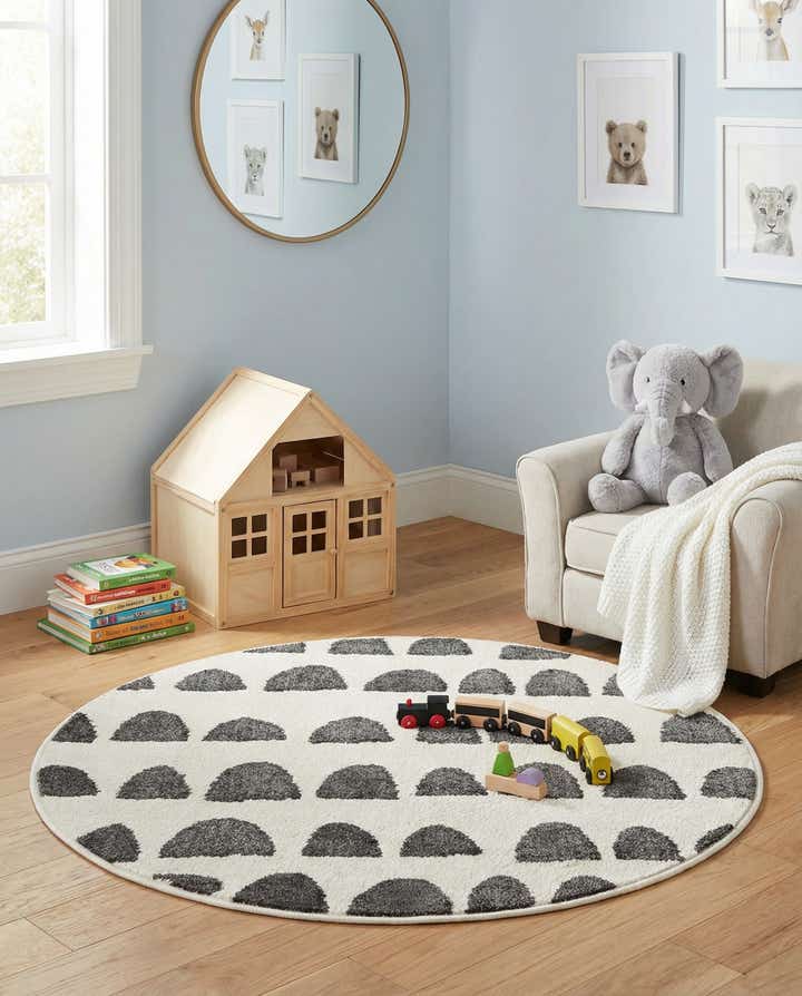 3' 3 x 3' 3 Whimsy Kids Round Rug
