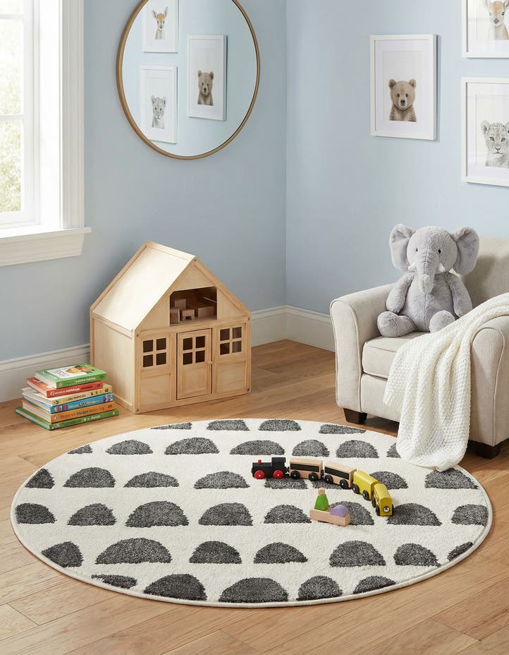 3' 3 x 3' 3 Whimsy Kids Round Rug