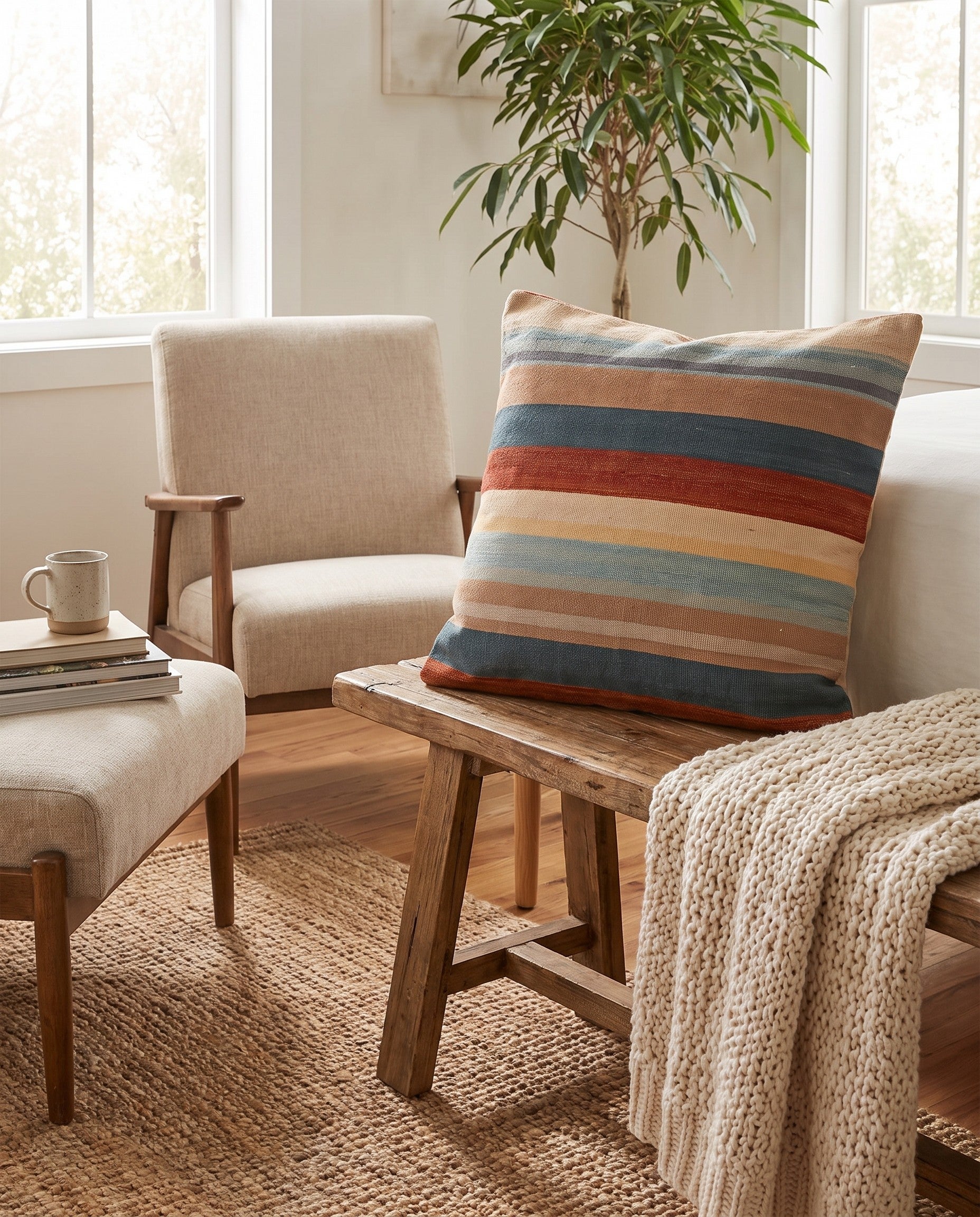 2' 5 x 2' 5 Hand Woven Pillow Wool Square Rug
