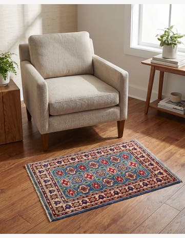 2' x 3' 1 Hand Knotted Kazak Rug