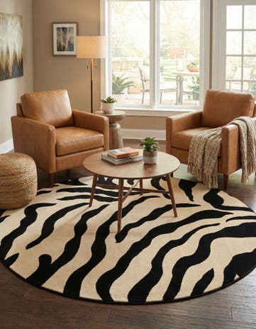 Ivory Savannah Round Rug