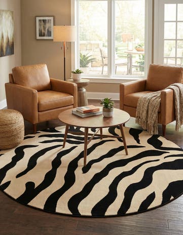 Ivory Savannah Round Rug