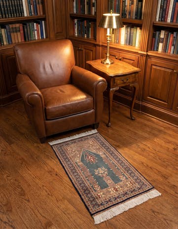 2' 7 x 4' 2 Hand Knotted Bokhara Wool Rug
