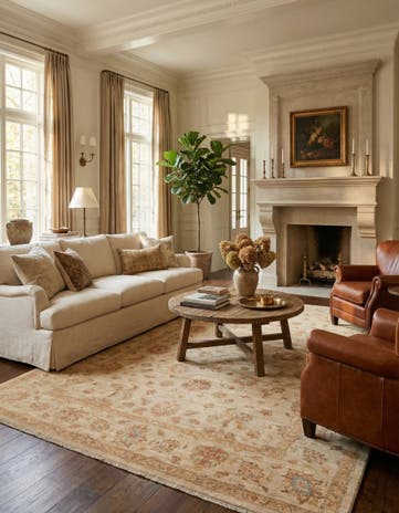 6' 9 x 10' 5 Hand Knotted Peshawar Ziegler Rug