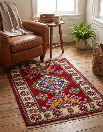 2' x 2' 11 Hand Knotted Kazak Rug