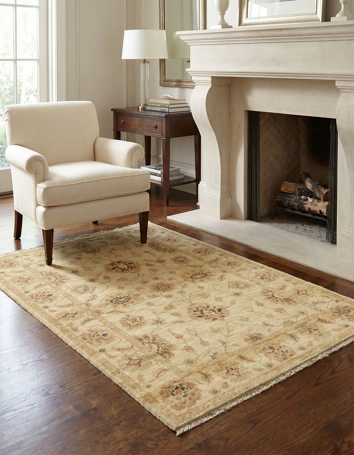 3' 5 x 4' 9 Hand Knotted Peshawar Ziegler Rug