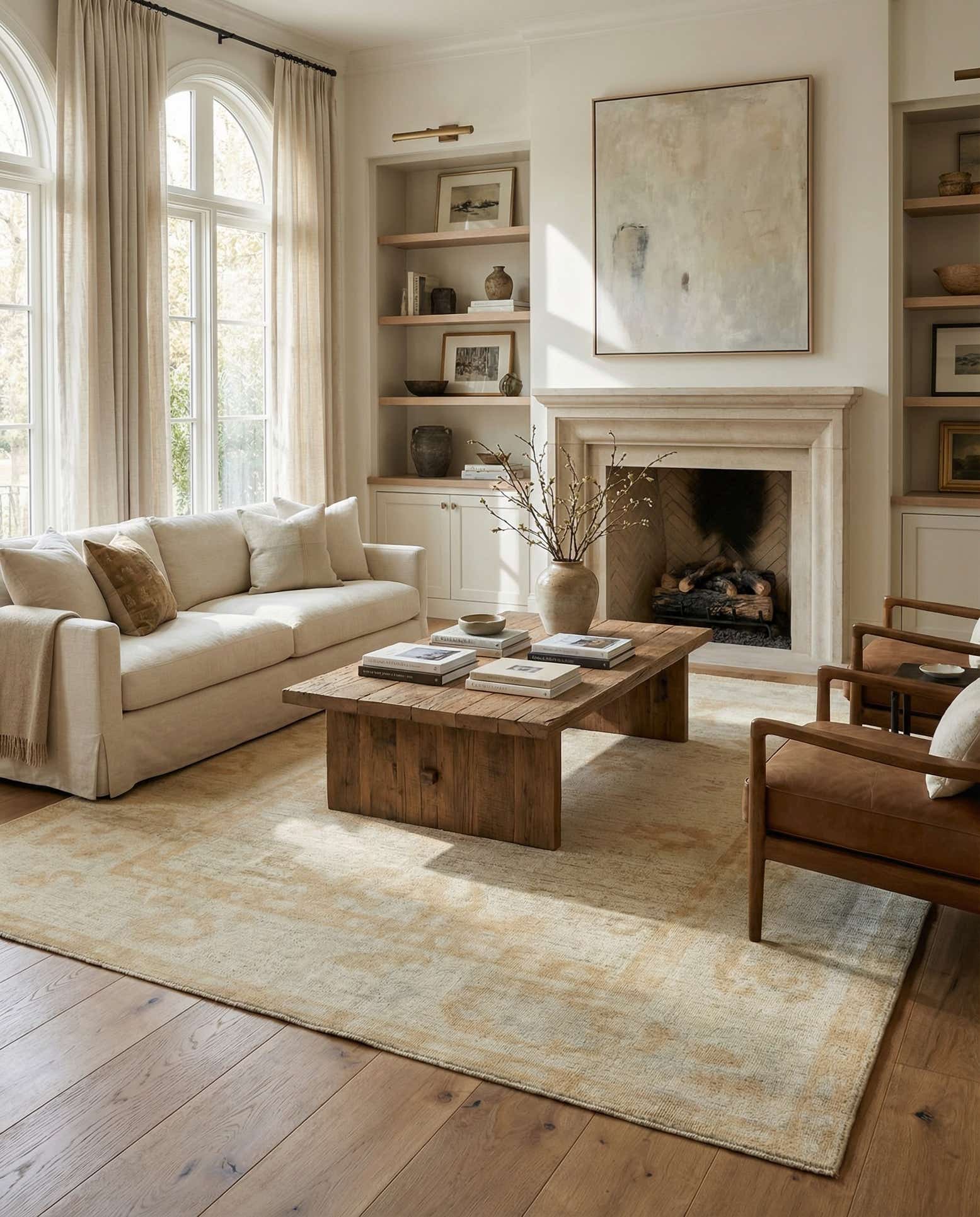 8' 3 x 10' 1 Hand Knotted Oushak Wool Rug