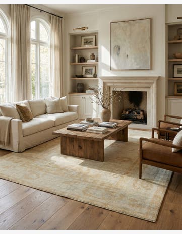 8' 3 x 10' 1 Hand Knotted Oushak Wool Rug