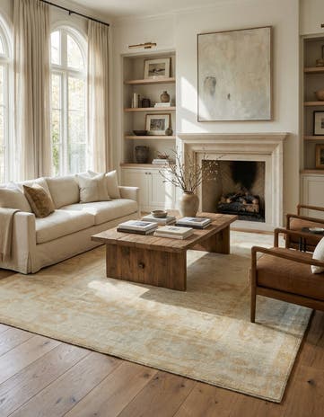 8' 3 x 10' 1 Hand Knotted Oushak Wool Rug
