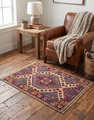 2' x 2' 11 Hand Knotted Kazak Rug