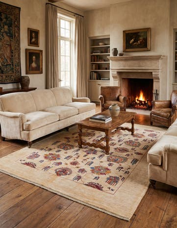 5' 10 x 7' 10 Hand Knotted Ariana Ziegler Rug