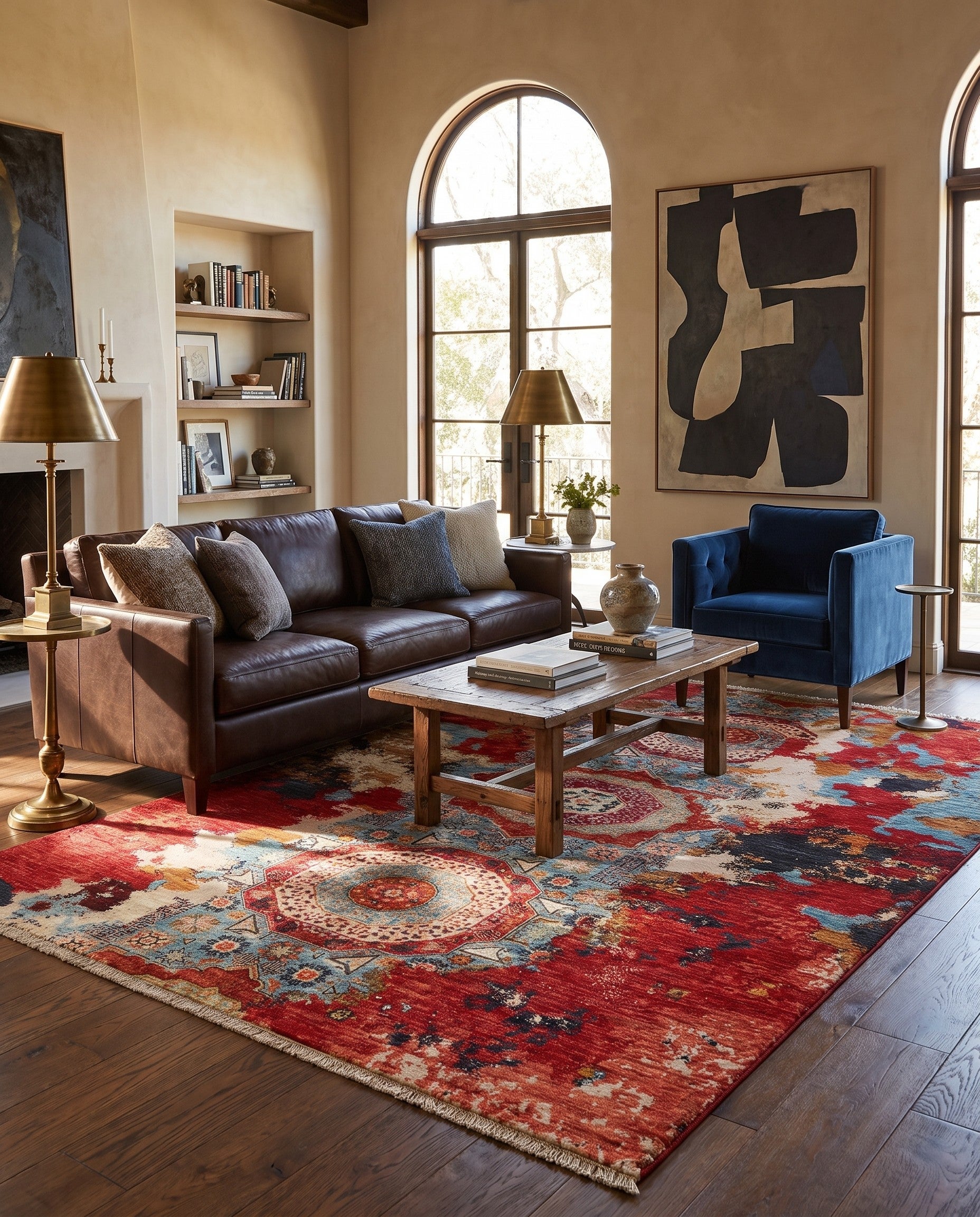 5' 9 x 8' 1 Hand Knotted Mamluk Ziegler Rug