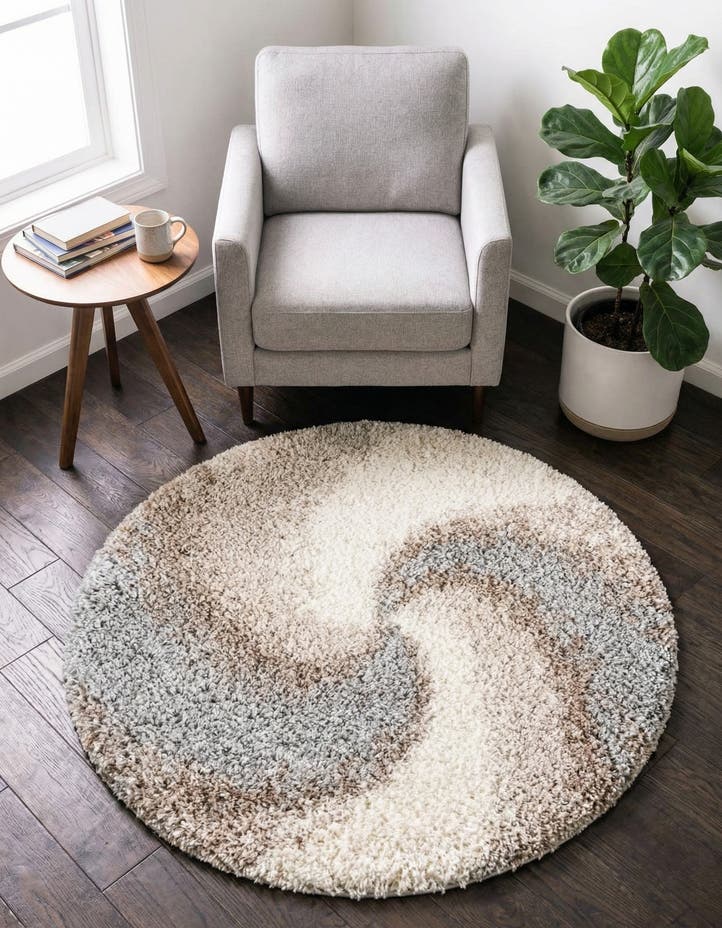 3' 3 x 3' 3 Soft Touch Shag Round Rug