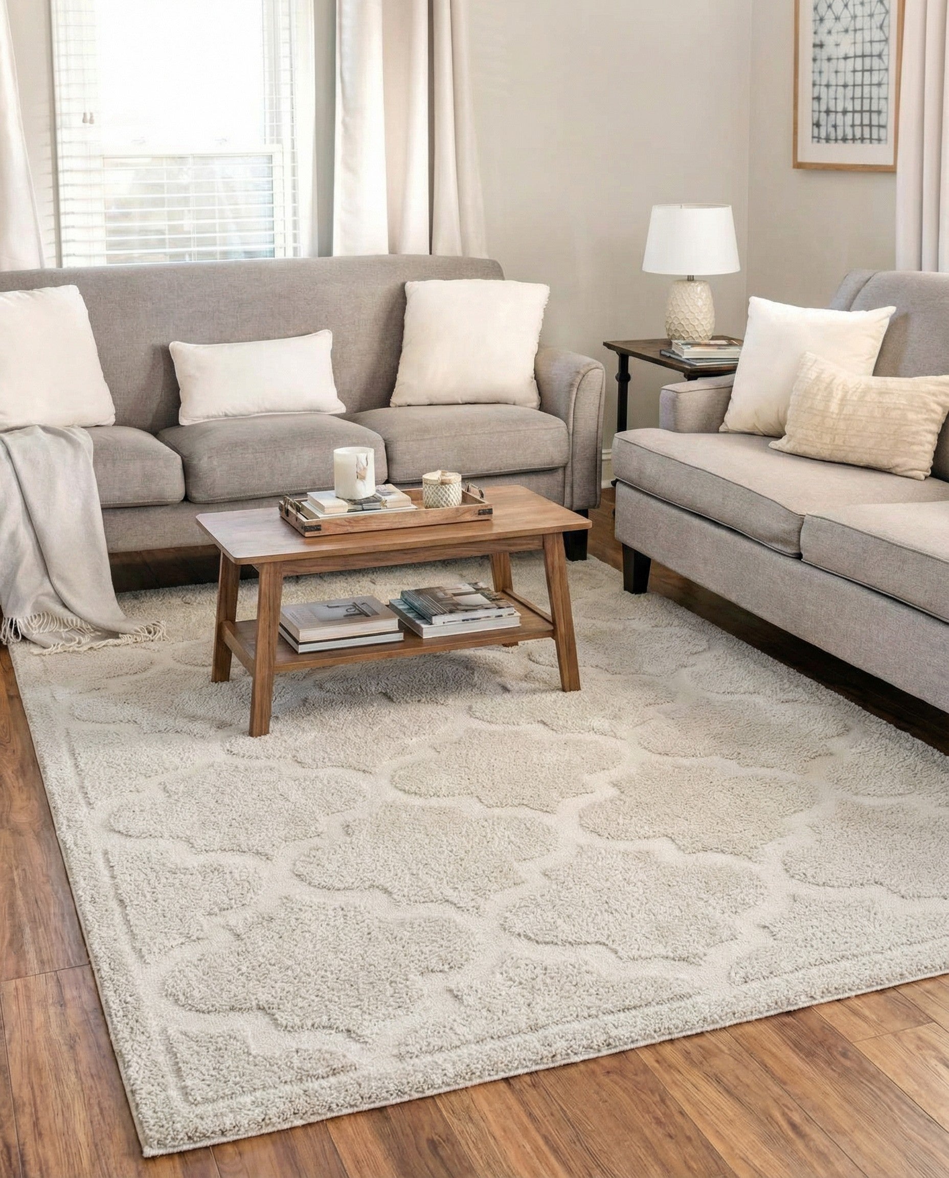 8' x 10' Trellis Shag Rug