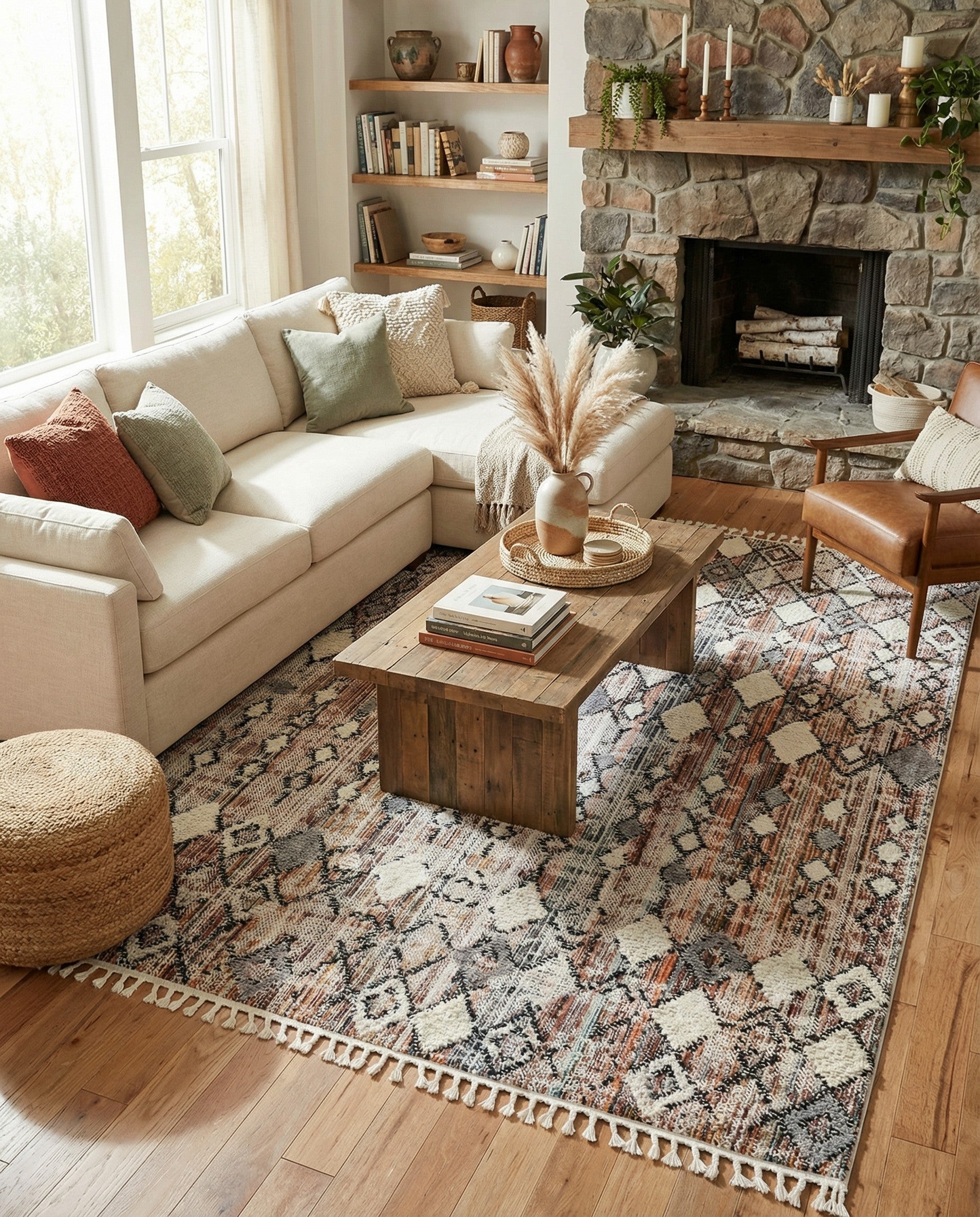 Rust Multicolor 9' x 12' Cherokee Rug | Rugs.com