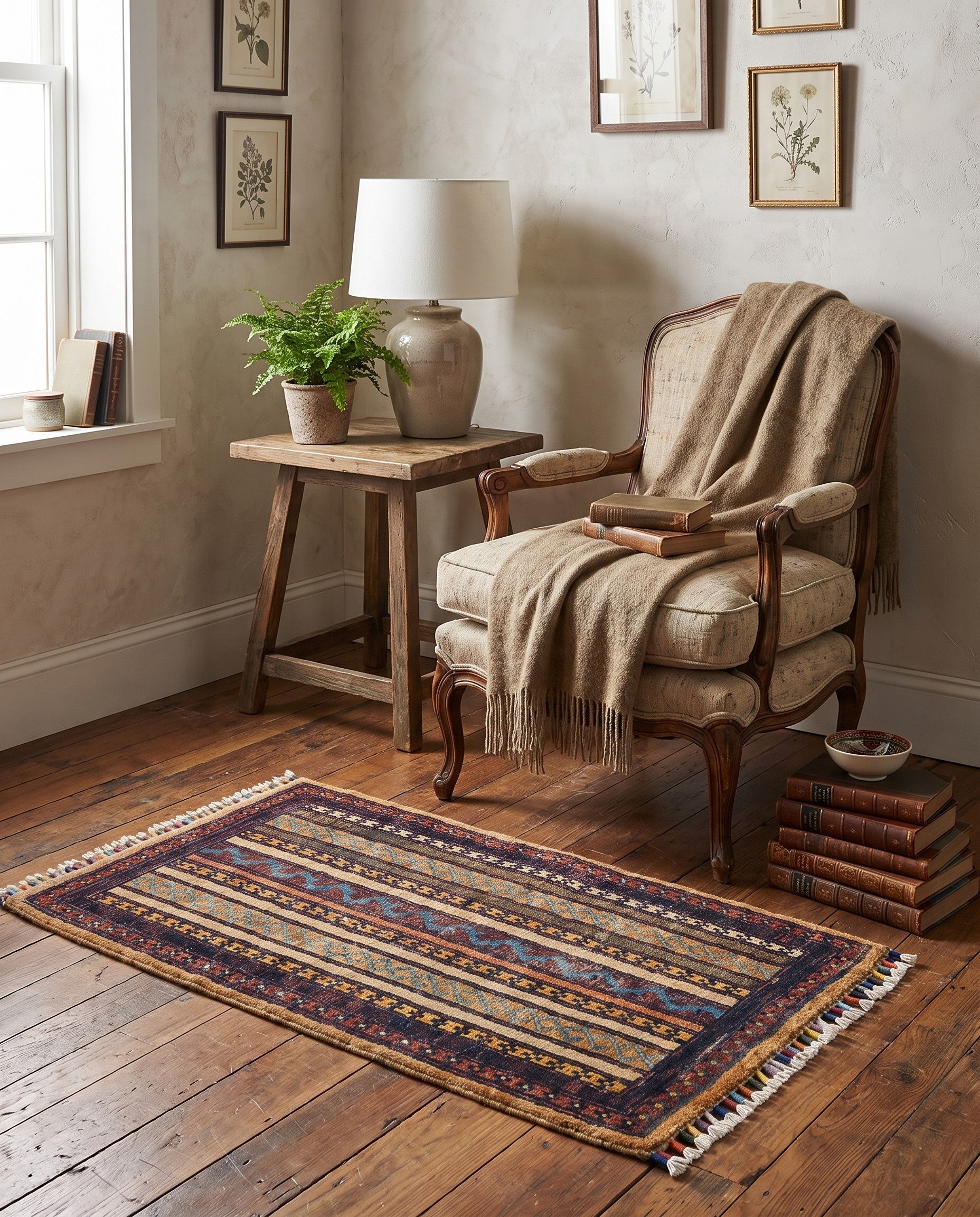 1' 8 x 3' 3 Hand Knotted Kazak Rug