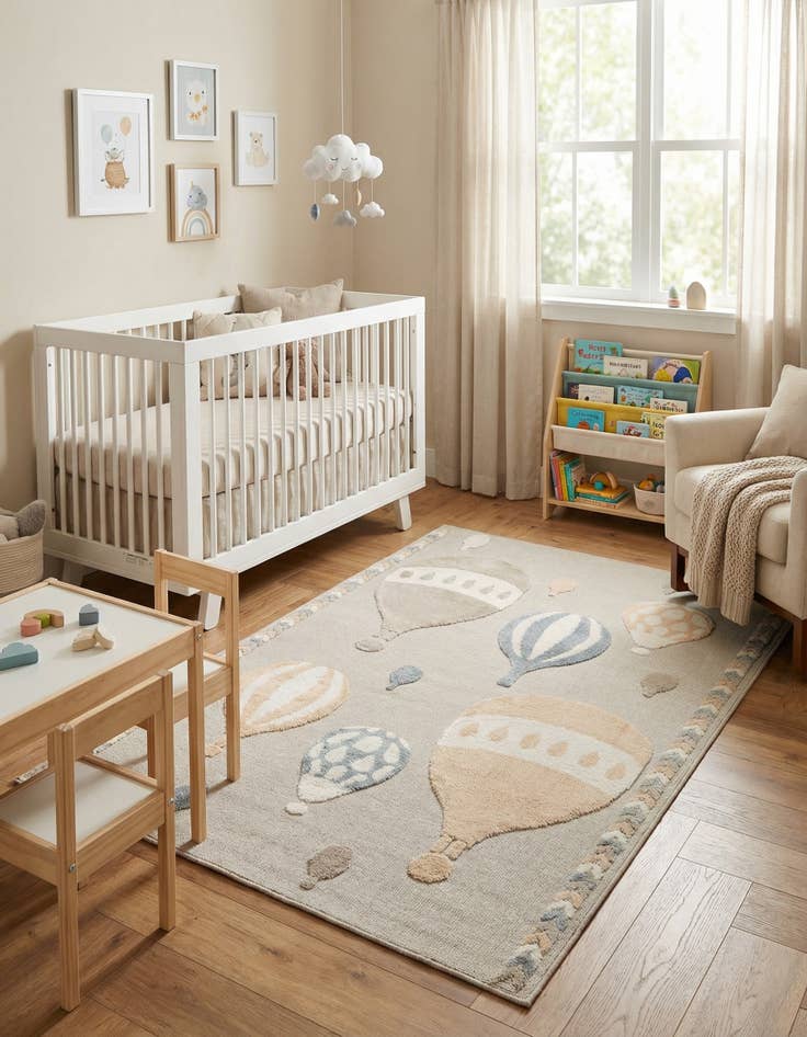 Detail image of 6' x 9' Whimsy Kids Rug