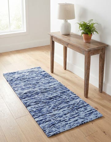 2' 4 x 4' 6 Hand Woven Lana New Zealand Wool Runner Rug