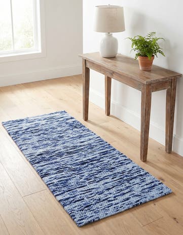 2' 4 x 4' 6 Hand Woven Lana New Zealand Wool Runner Rug