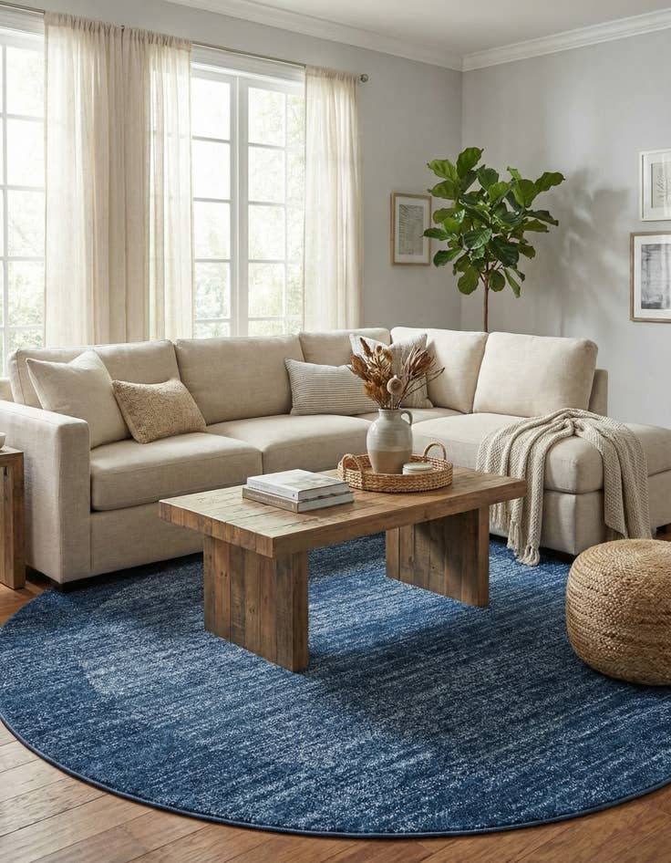 Detail image of 7' 10 x 7' 10 Angelica Round Rug