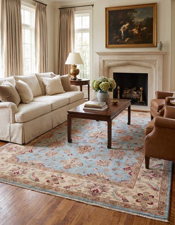 5' 6 x 8' Hand Knotted Ziegler Rug